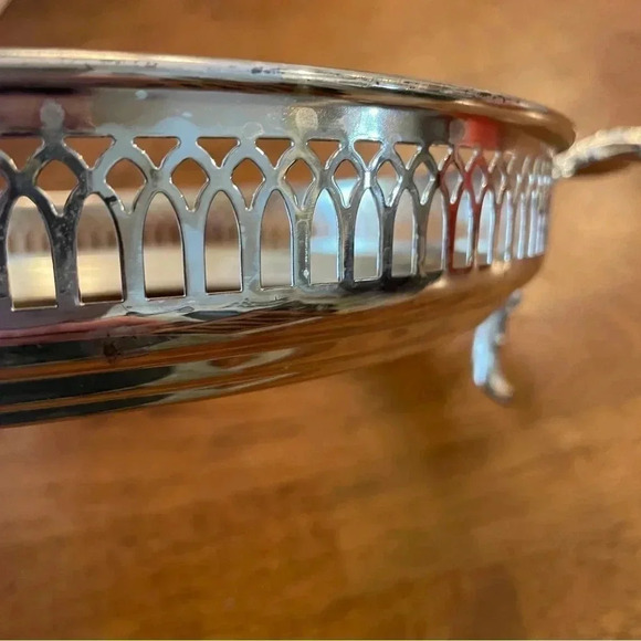 Vintage WMF - IKORA 10 Inch Metal Serving Dish Stand, Stand Only Silver Tone - Picture 4 of 8